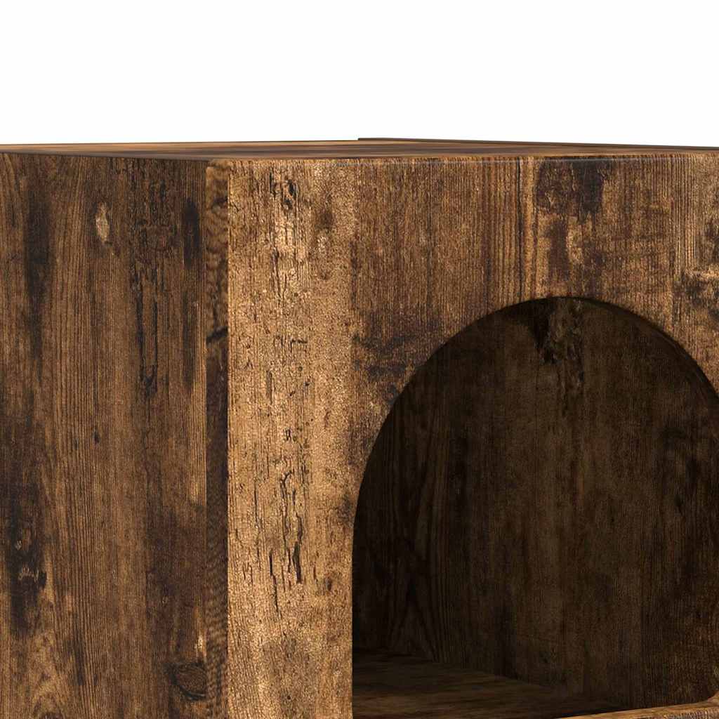 vidaXL Bedside Table ELST 2 pcs Smoked Oak 29.5 x 33.5 x 50 cm