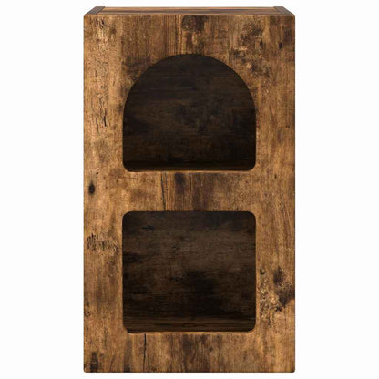 vidaXL Bedside Table ELST 2 pcs Smoked Oak 29.5 x 33.5 x 50 cm