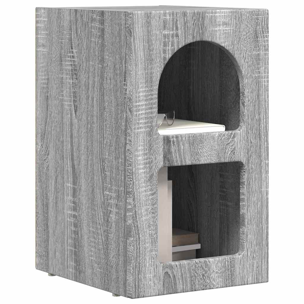 vidaXL Bedside Table ELST Grey Sonoma 29.5 x 33.5 x 50 cm
