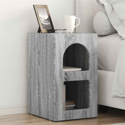 vidaXL Bedside Table ELST 2 pcs Grey Sonoma 29.5 x 33.5 x 50 cm