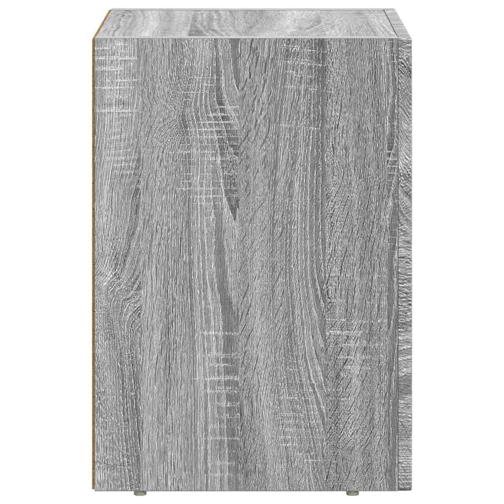 vidaXL Bedside Table ELST 2 pcs Grey Sonoma 29.5 x 33.5 x 50 cm