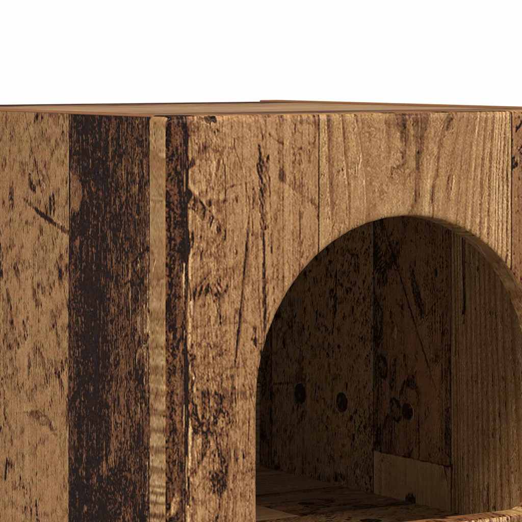 vidaXL Bedside Table ELST 2 pcs Old Wood 29.5 x 33.5 x 50 cm