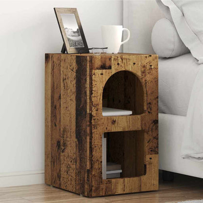 vidaXL Bedside Table ELST 2 pcs Old Wood 29.5 x 33.5 x 50 cm