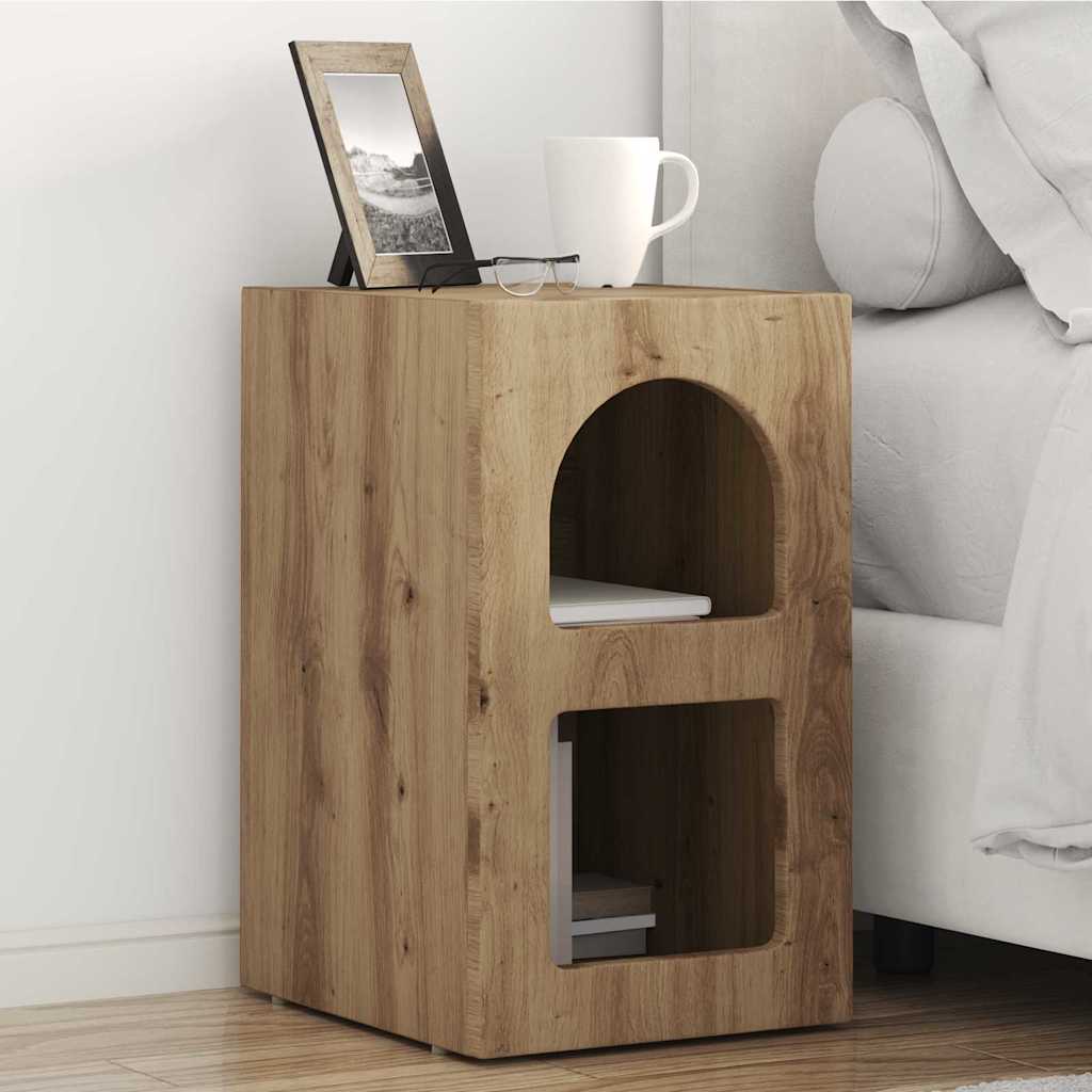 vidaXL Bedside Table ELST Artisan Oak 29.5 x 33.5 x 50 cm