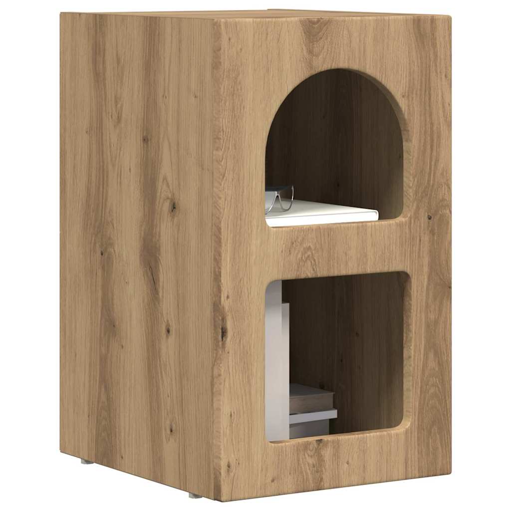 vidaXL Bedside Table ELST Artisan Oak 29.5 x 33.5 x 50 cm