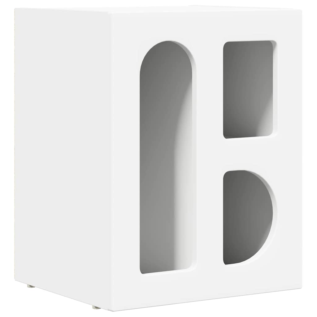 vidaXL Bedside Table White 40 x 35 x 50 cm Engineered Wood