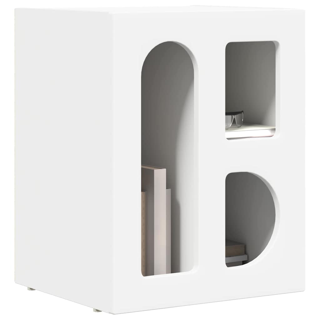 vidaXL Bedside Table White 40 x 35 x 50 cm Engineered Wood