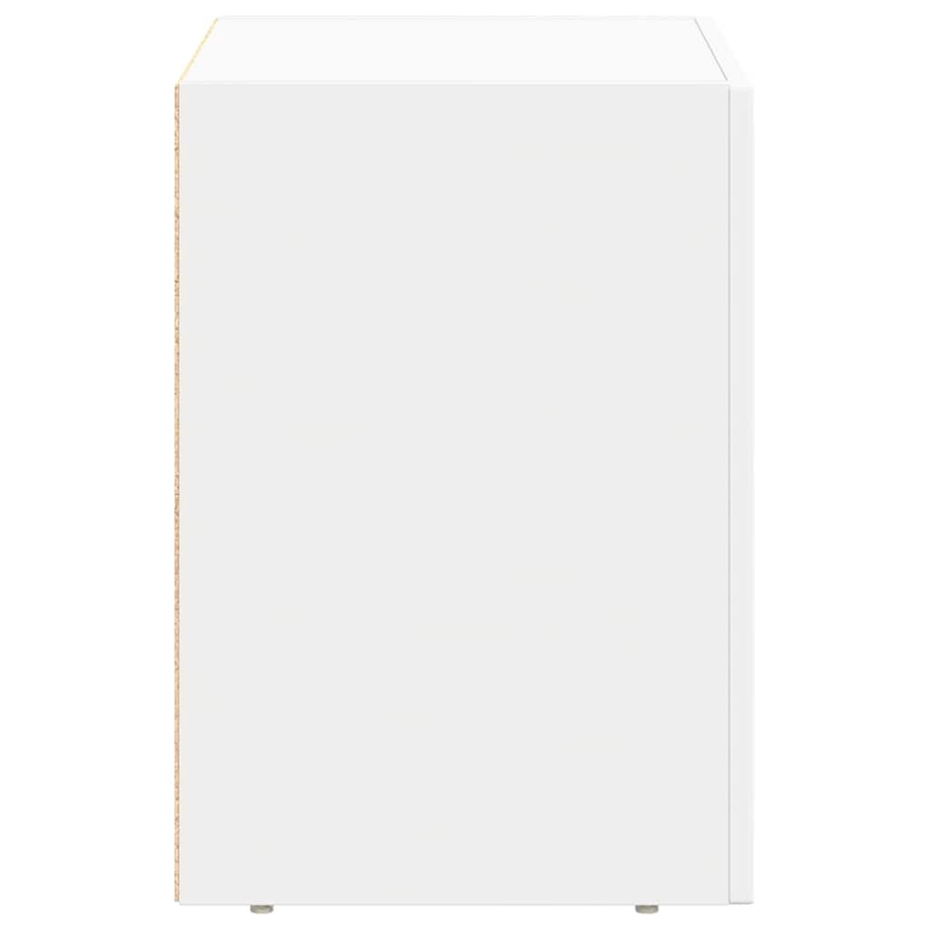 vidaXL Bedside Table White 40 x 35 x 50 cm Engineered Wood