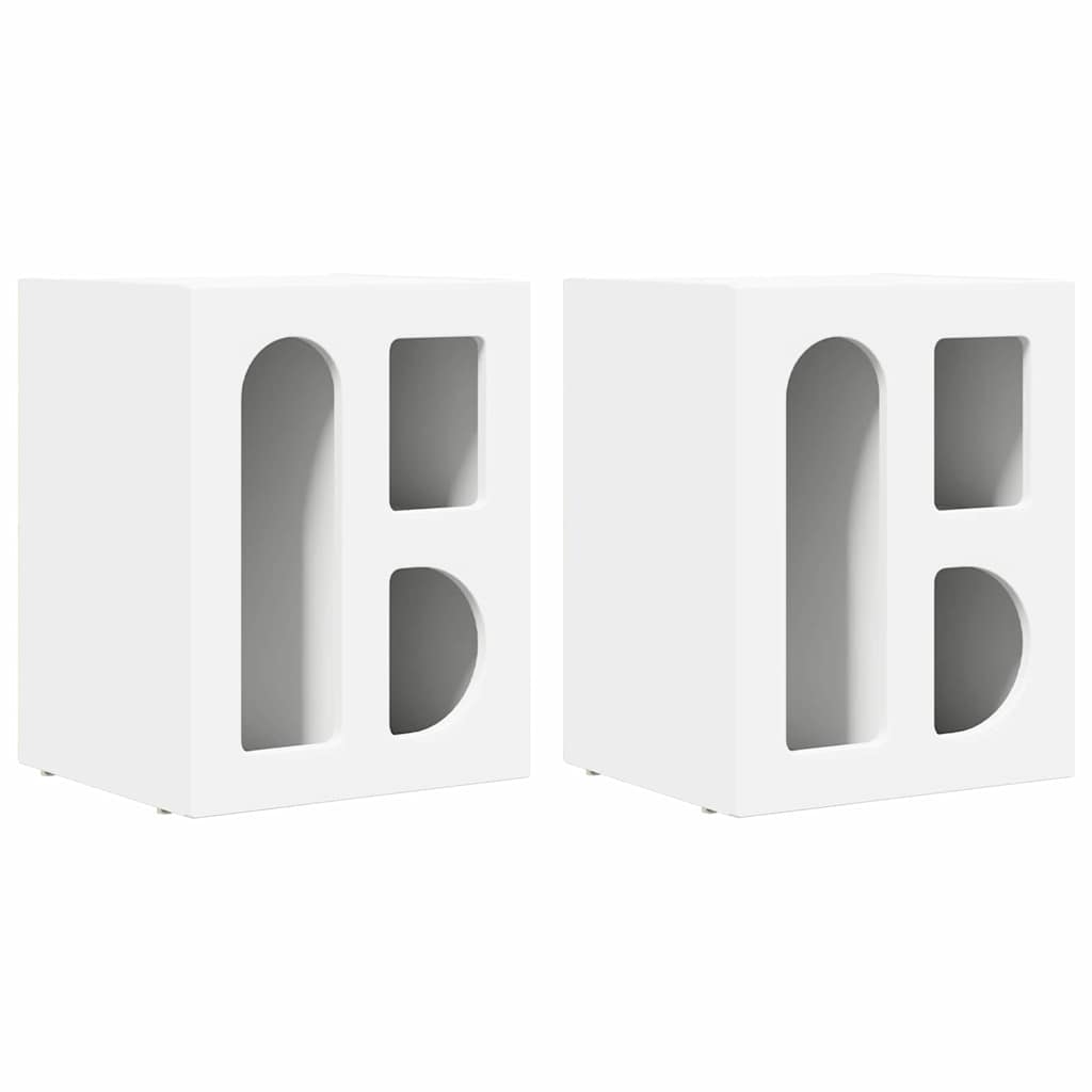vidaXL Bedside Table ELST 2 pcs White 40 x 35 x 50 cm Engineered Wood