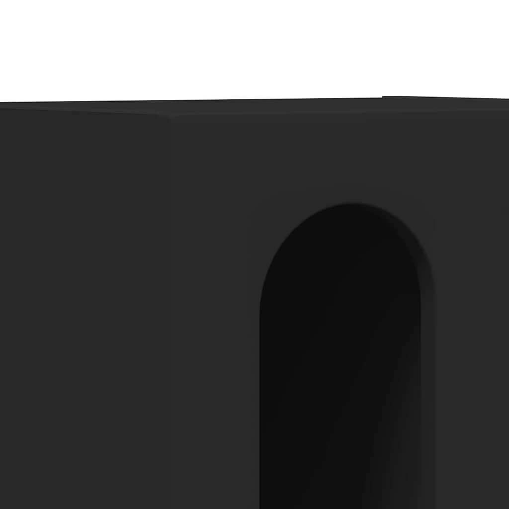 vidaXL Bedside Table ELST 2 pcs Black 40 x 35 x 50 cm Engineered Wood