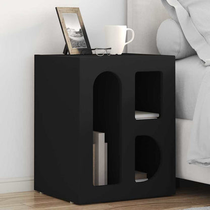 vidaXL Bedside Table ELST 2 pcs Black 40 x 35 x 50 cm Engineered Wood
