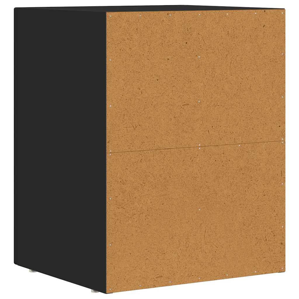 vidaXL Bedside Table ELST 2 pcs Black 40 x 35 x 50 cm Engineered Wood