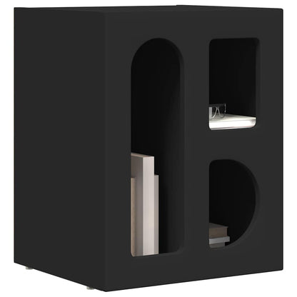 vidaXL Bedside Table ELST 2 pcs Black 40 x 35 x 50 cm Engineered Wood
