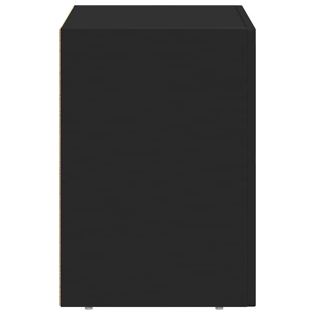 vidaXL Bedside Table ELST 2 pcs Black 40 x 35 x 50 cm Engineered Wood