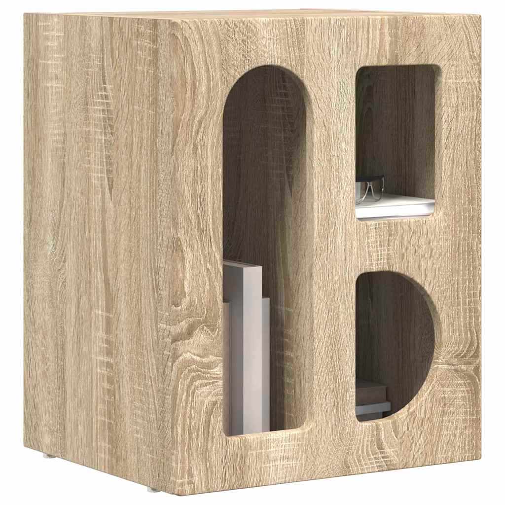 vidaXL Bedside Table ELST Sonoma Oak 40 x 35 x 50 cm Engineered Wood