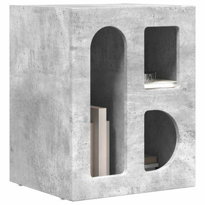vidaXL Bedside Table ELST Concrete Grey 40 x 35 x 50 cm