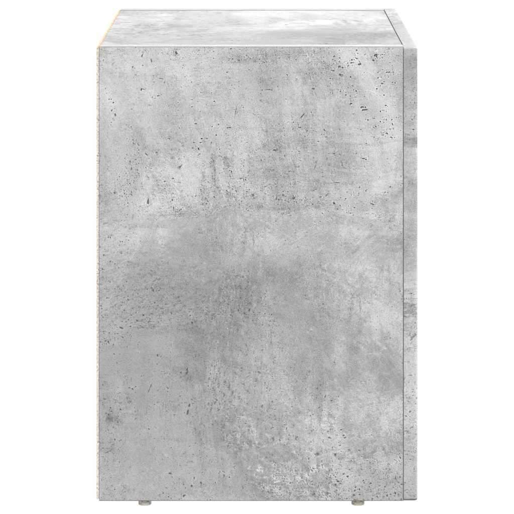 vidaXL Bedside Table ELST Concrete Grey 40 x 35 x 50 cm