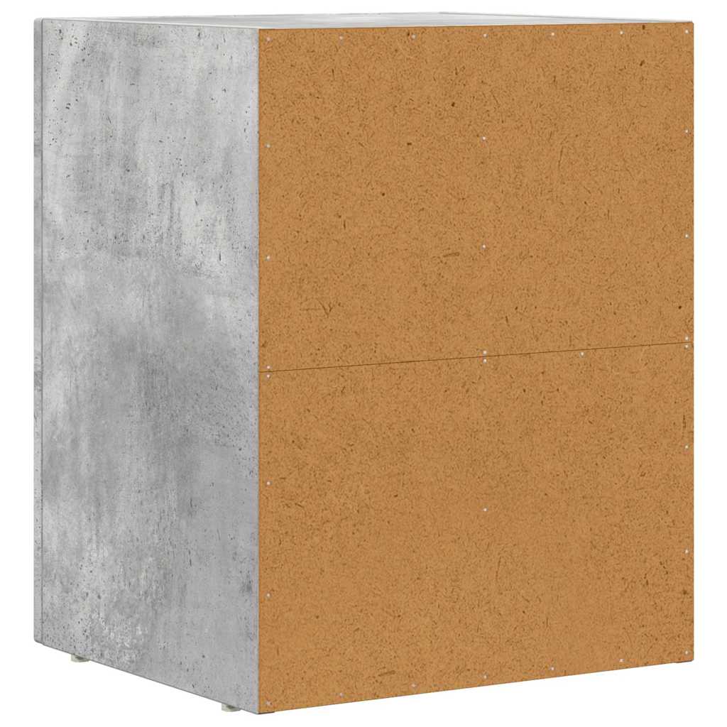 vidaXL Bedside Table ELST 2 pcs Concrete Grey 40 x 35 x 50 cm