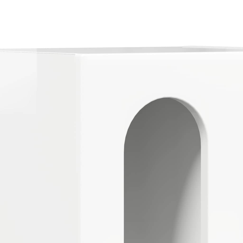 vidaXL Bedside Table 2 pcs High Gloss White 40 x 35 x 50 cm