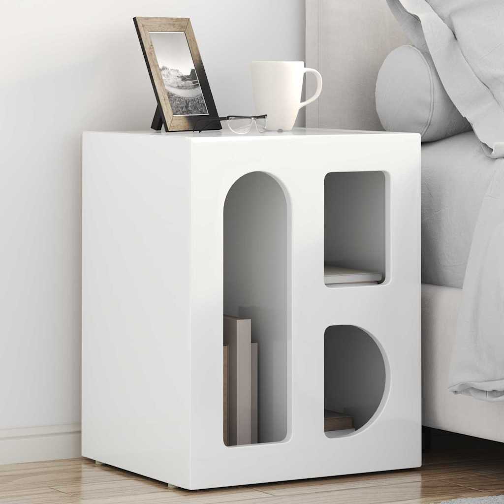 vidaXL Bedside Table 2 pcs High Gloss White 40 x 35 x 50 cm