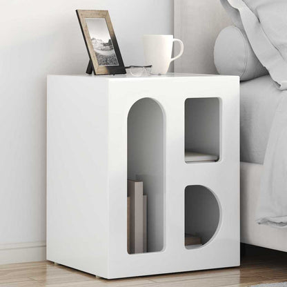 vidaXL Bedside Table 2 pcs High Gloss White 40 x 35 x 50 cm