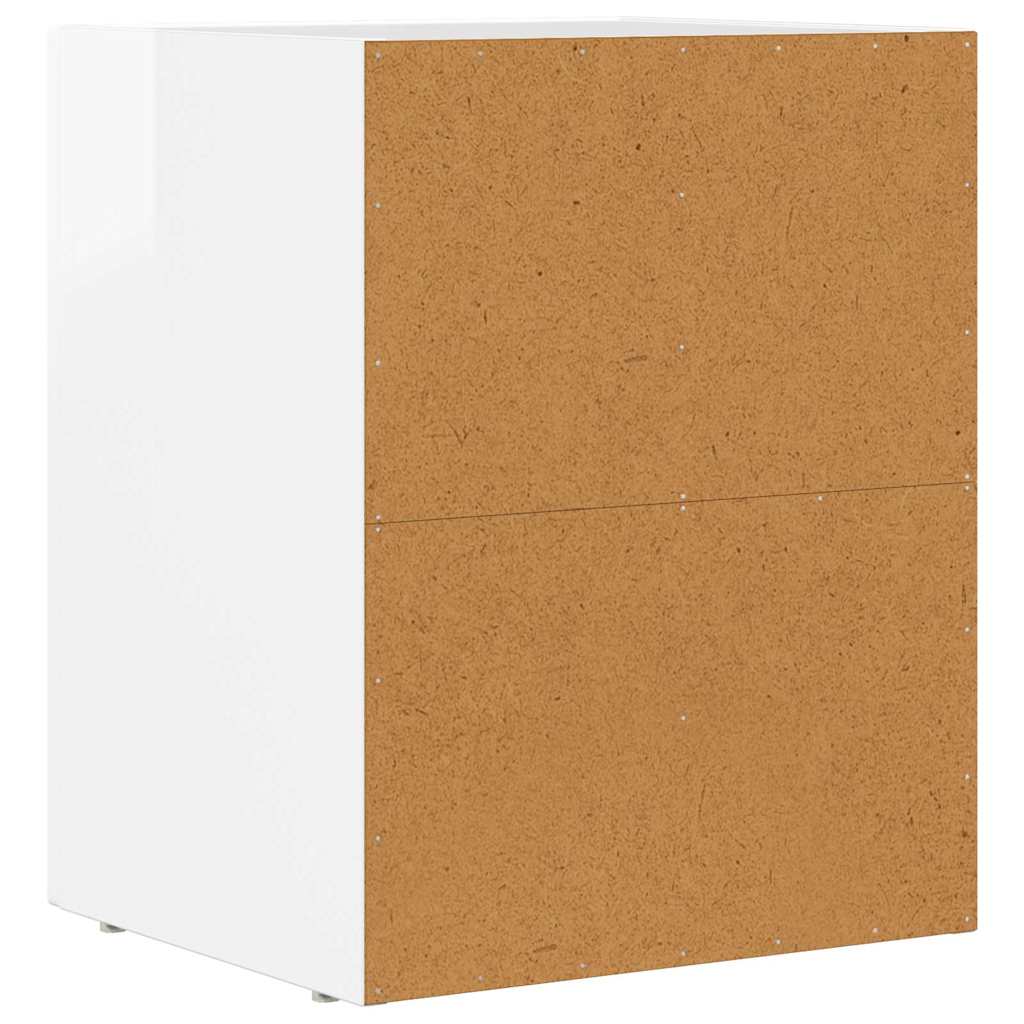 vidaXL Bedside Table 2 pcs High Gloss White 40 x 35 x 50 cm