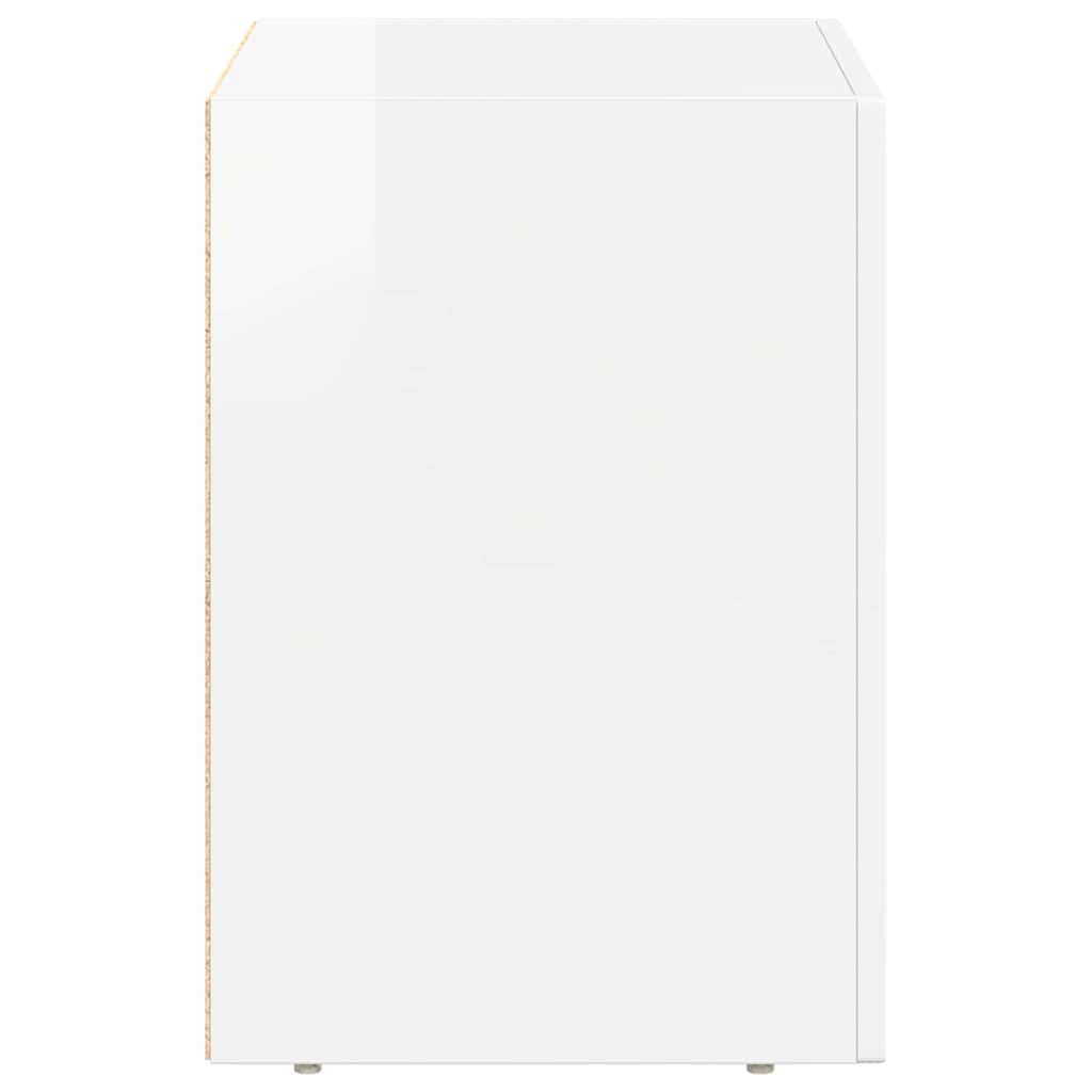 vidaXL Bedside Table 2 pcs High Gloss White 40 x 35 x 50 cm