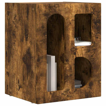 vidaXL Bedside Table ELST Smoked Oak 40 x 35 x 50 cm Engineered Wood