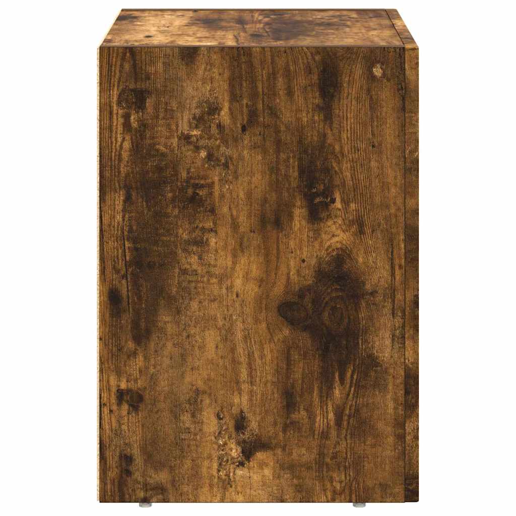 vidaXL Bedside Table ELST Smoked Oak 40 x 35 x 50 cm Engineered Wood
