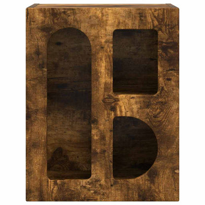 vidaXL Bedside Table ELST 2 pcs Smoked Oak 40 x 35 x 50 cm