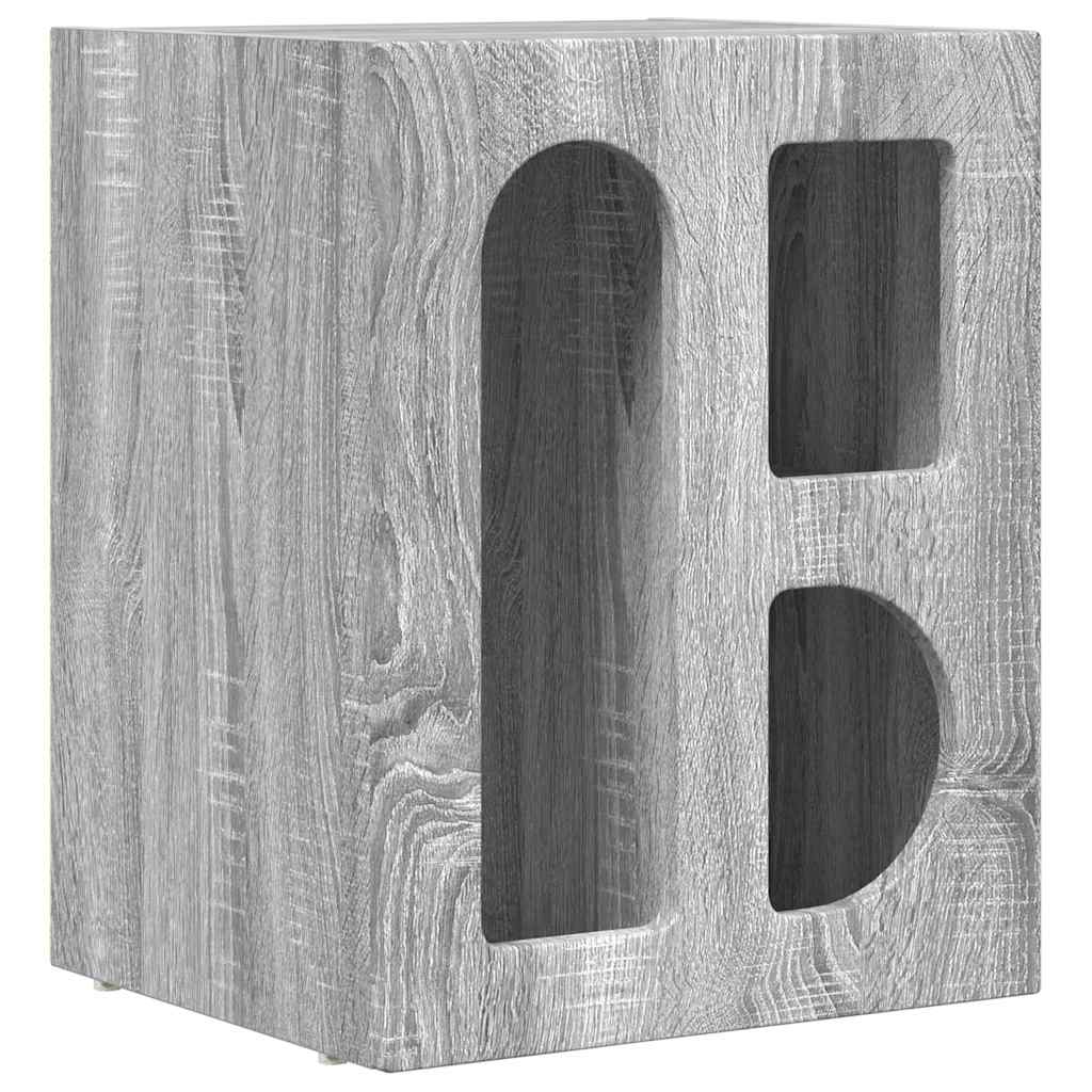 vidaXL Bedside Table ELST Grey Sonoma 40 x 35 x 50 cm Engineered Wood