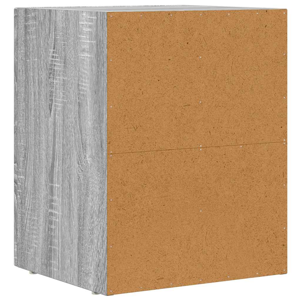 vidaXL Bedside Table ELST Grey Sonoma 40 x 35 x 50 cm Engineered Wood