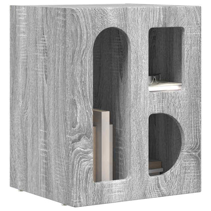 vidaXL Bedside Table ELST Grey Sonoma 40 x 35 x 50 cm Engineered Wood