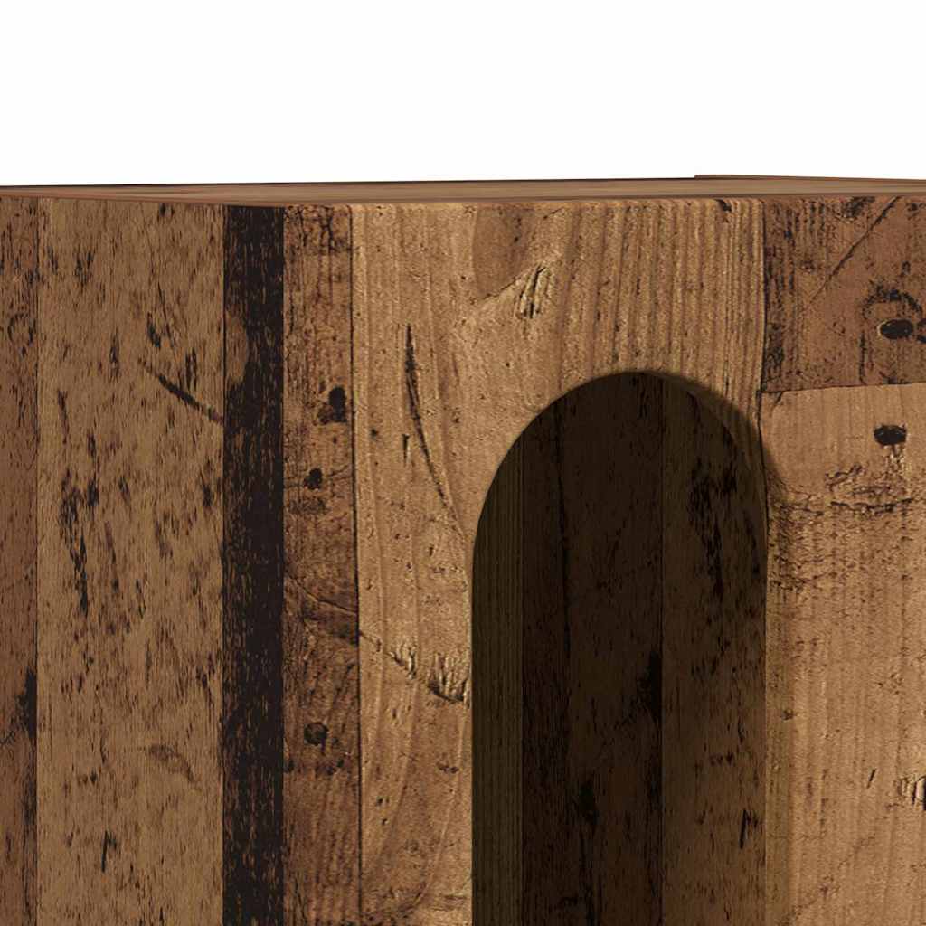 vidaXL Bedside Table ELST Old Wood 40 x 35 x 50 cm Engineered Wood