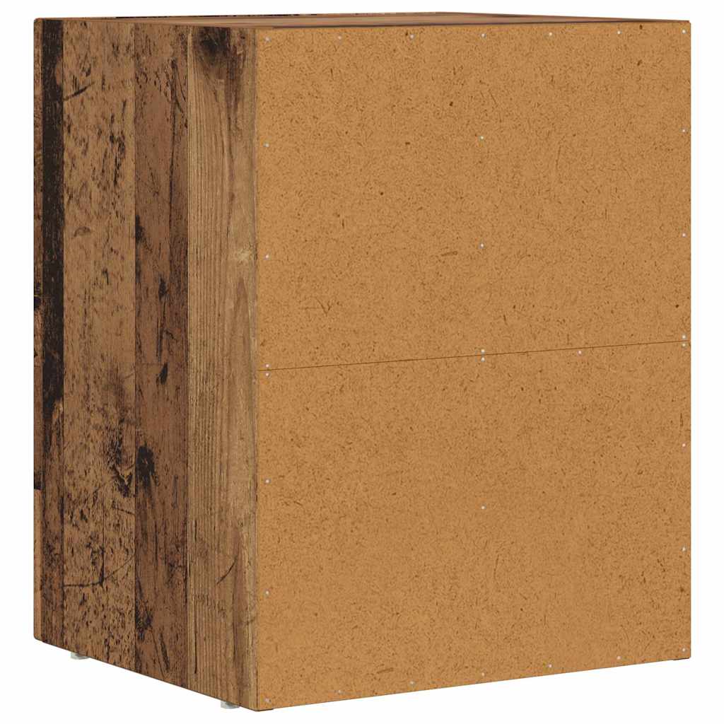 vidaXL Bedside Table ELST Old Wood 40 x 35 x 50 cm Engineered Wood