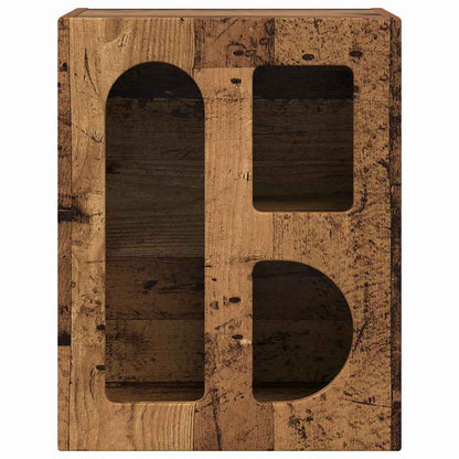 vidaXL Bedside Table ELST Old Wood 40 x 35 x 50 cm Engineered Wood