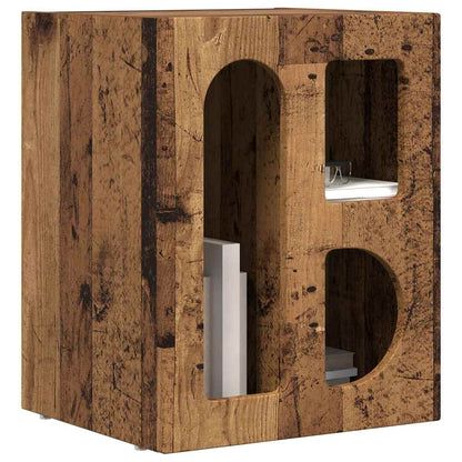 vidaXL Bedside Table ELST Old Wood 40 x 35 x 50 cm Engineered Wood