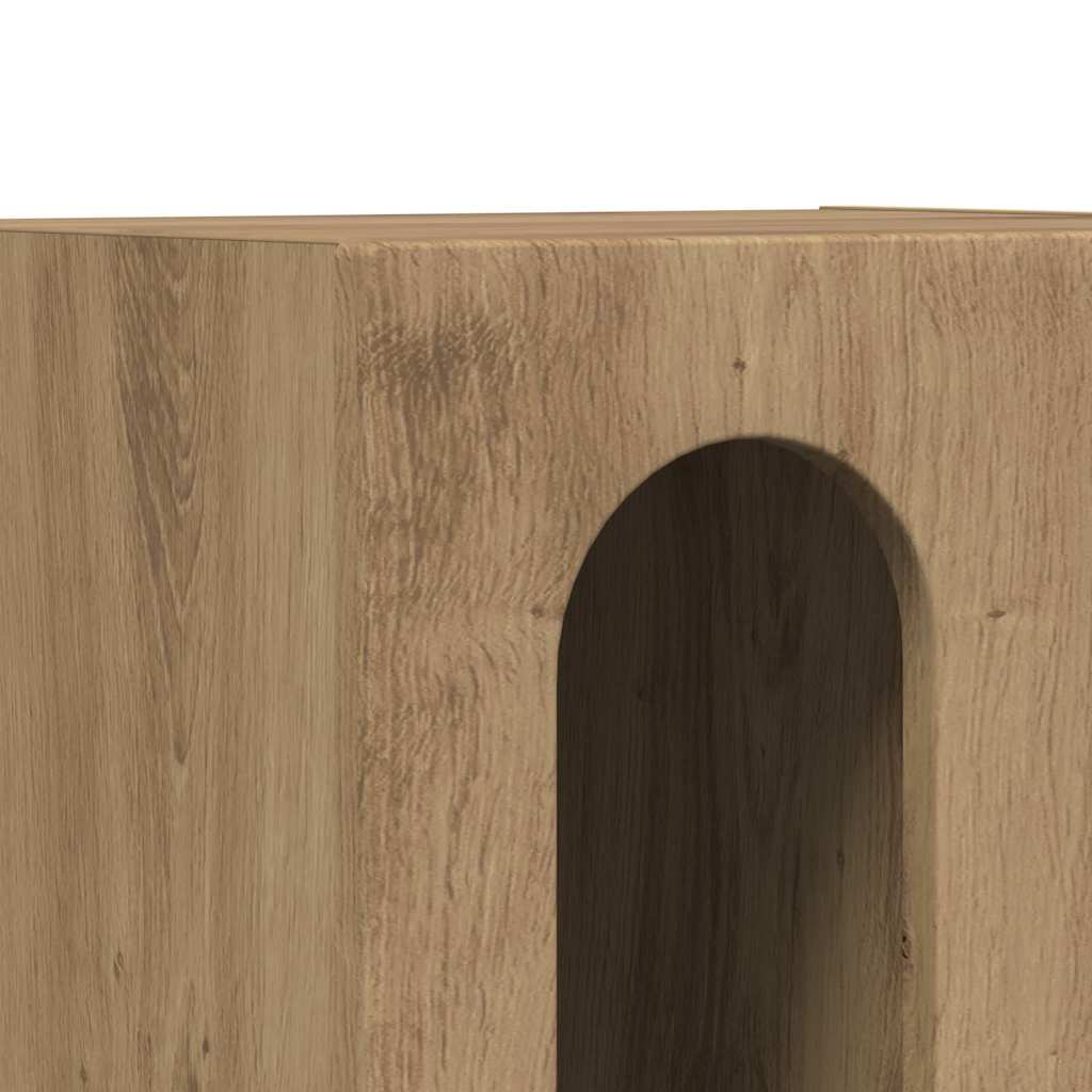 vidaXL Bedside Table ELST Artisan Oak 40 x 35 x 50 cm Engineered Wood