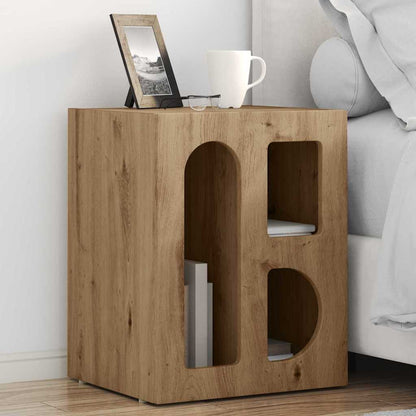 vidaXL Bedside Table ELST Artisan Oak 40 x 35 x 50 cm Engineered Wood