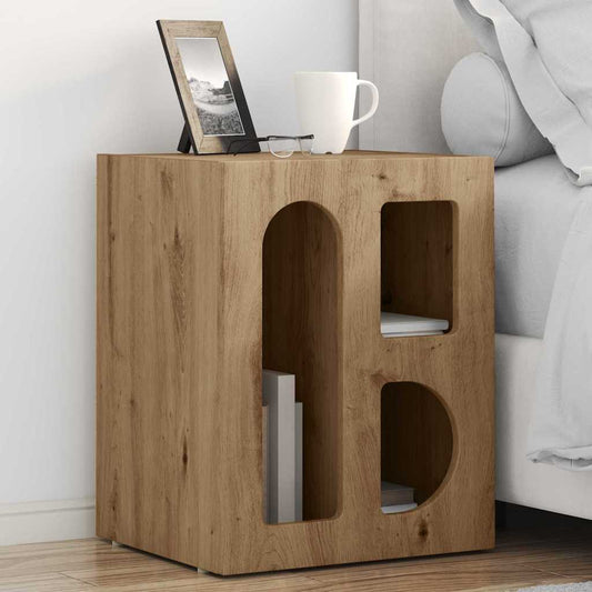 vidaXL Bedside Table ELST Artisan Oak 40 x 35 x 50 cm Engineered Wood
