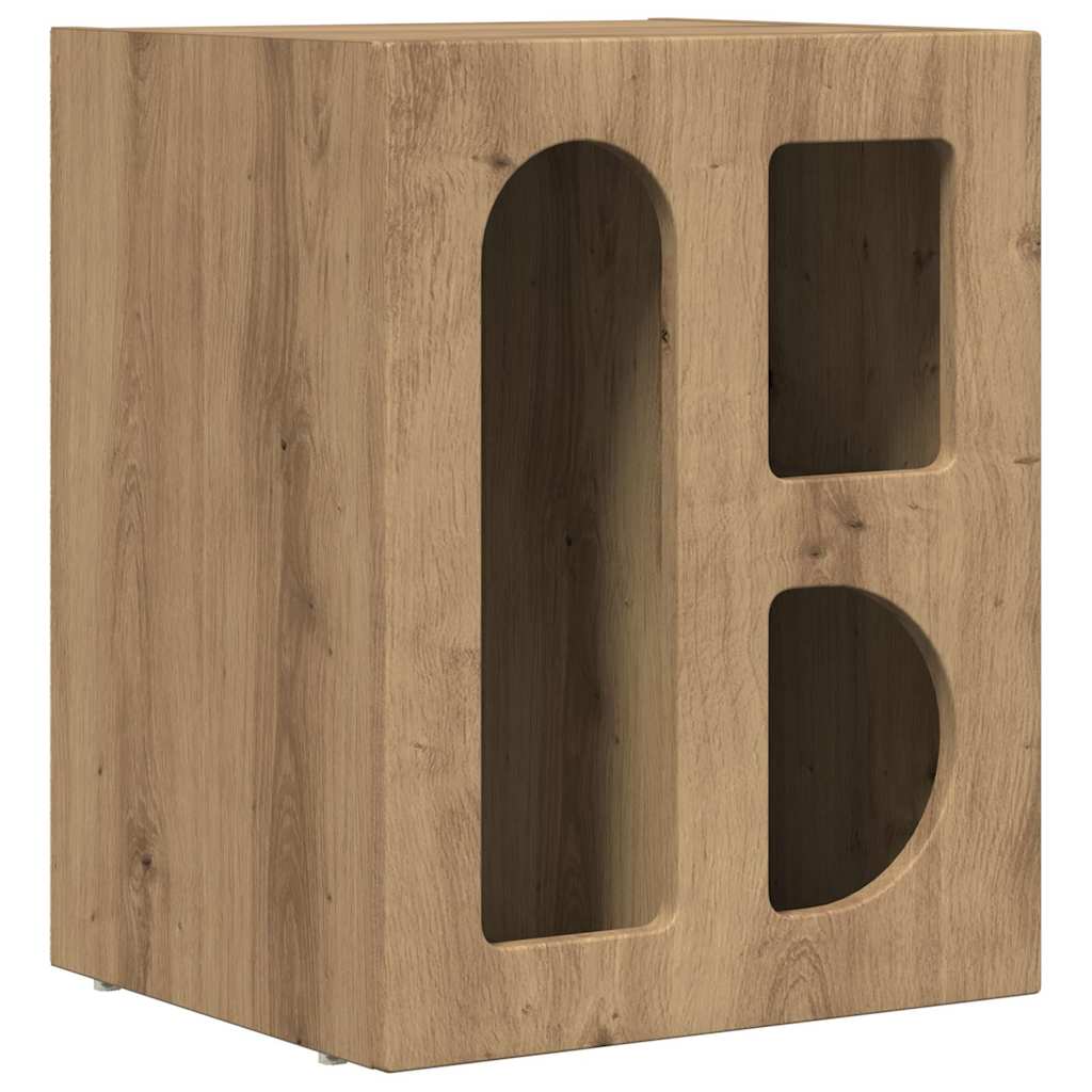 vidaXL Bedside Table ELST Artisan Oak 40 x 35 x 50 cm Engineered Wood