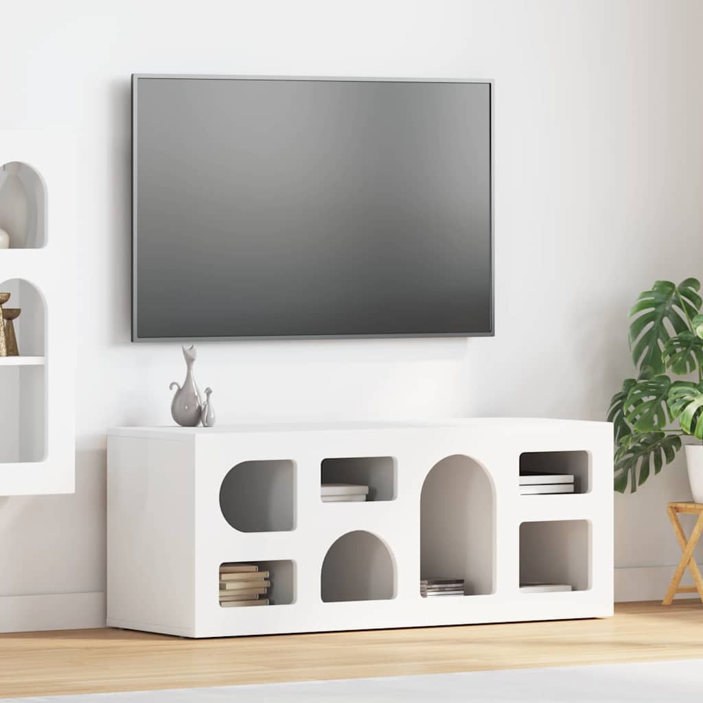 vidaXL TV Cabinet ELST 100 x 35 x 40 cm White Engineered Wood