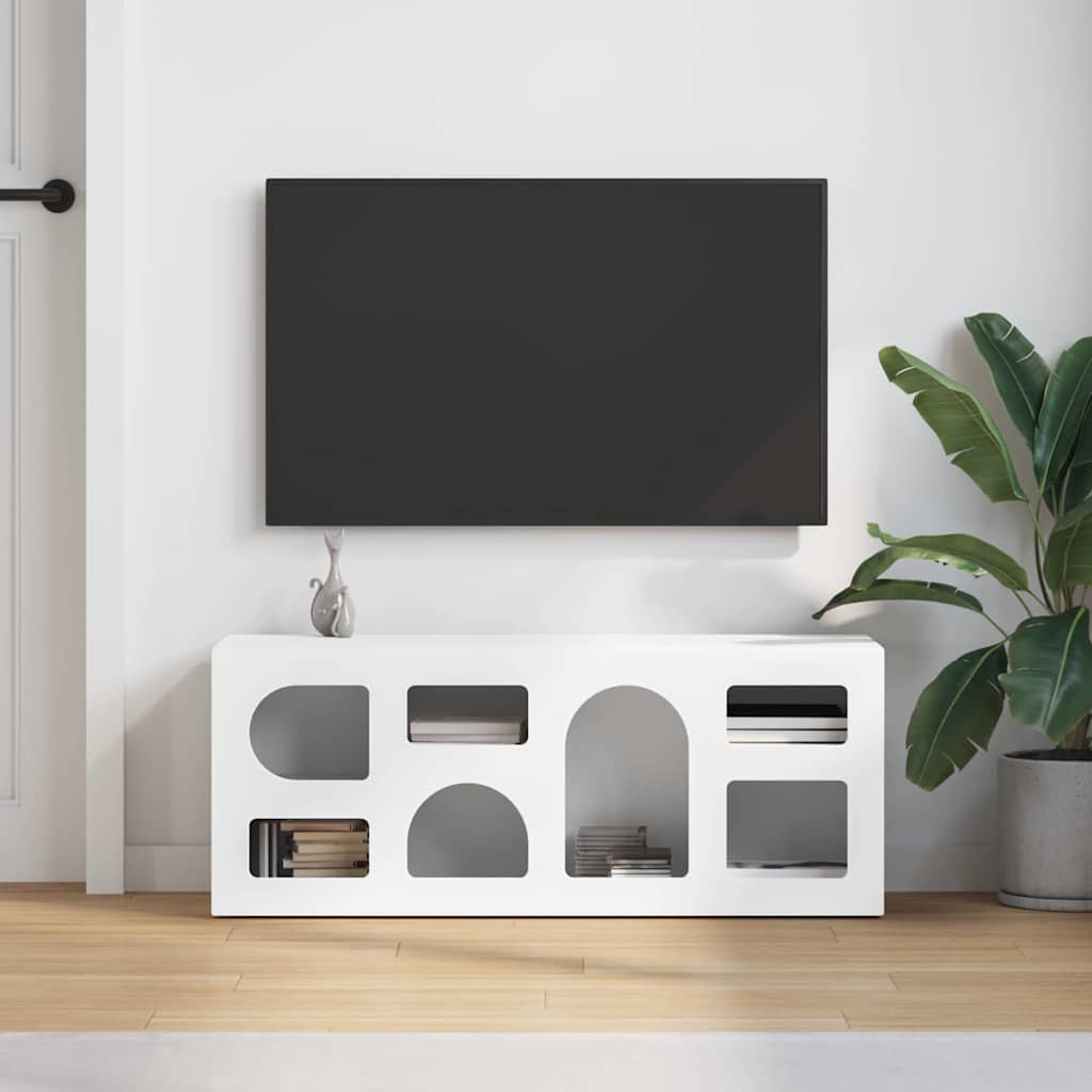 vidaXL TV Cabinet ELST 100 x 35 x 40 cm White Engineered Wood