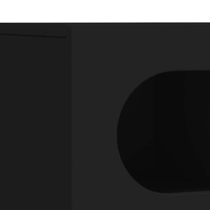 vidaXL TV Cabinet ELST 100 x 35 x 40 cm Black Engineered Wood