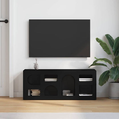 vidaXL TV Cabinet ELST 100 x 35 x 40 cm Black Engineered Wood