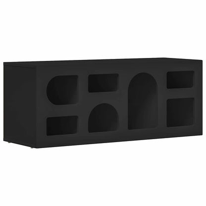 vidaXL TV Cabinet ELST 100 x 35 x 40 cm Black Engineered Wood