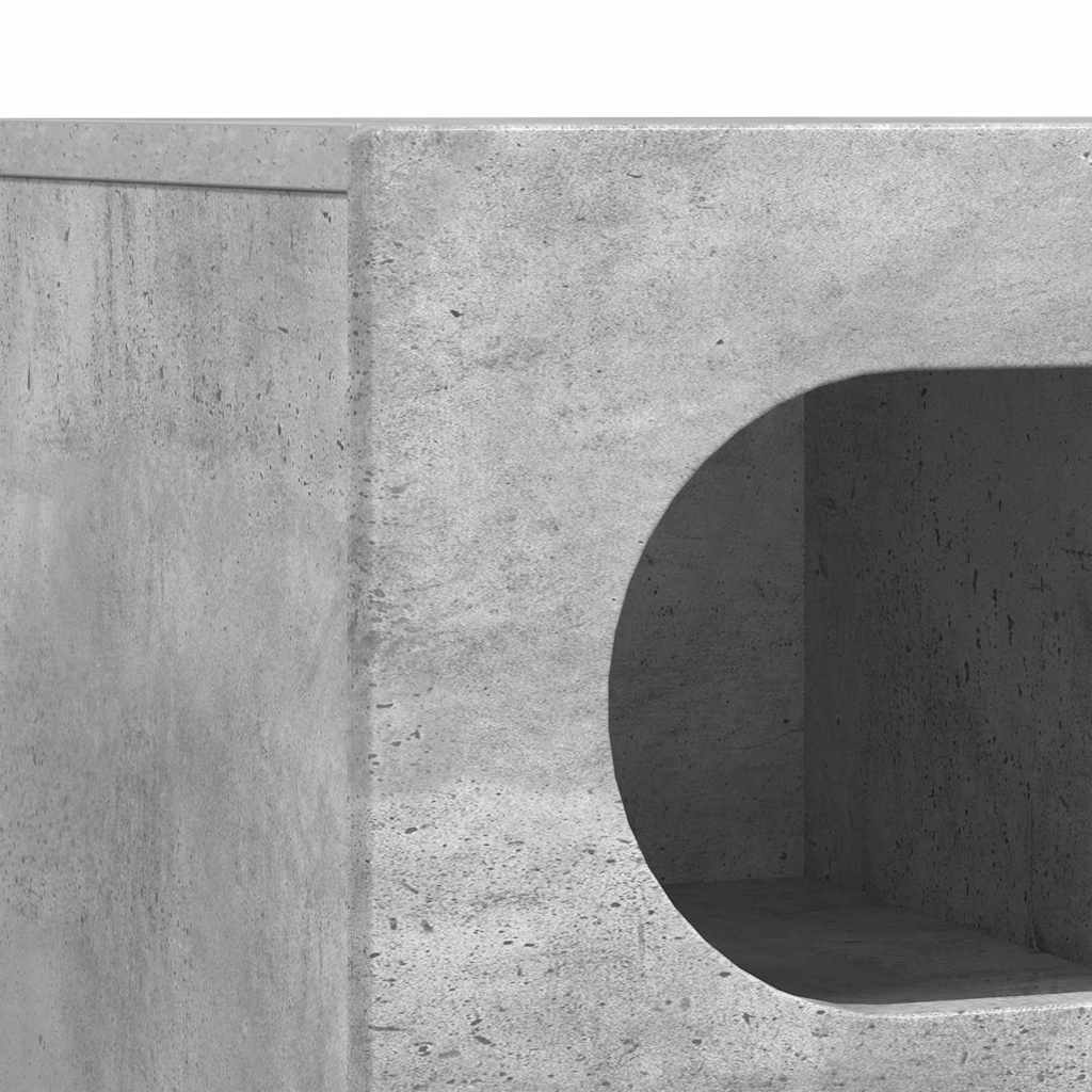 vidaXL TV Cabinet ELST 100 x 35 x 40 cm Concrete Grey Engineered Wood