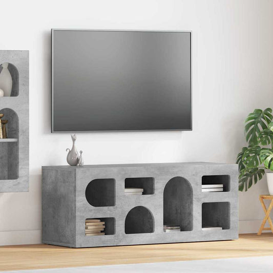vidaXL TV Cabinet ELST 100 x 35 x 40 cm Concrete Grey Engineered Wood