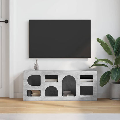 vidaXL TV Cabinet ELST 100 x 35 x 40 cm Concrete Grey Engineered Wood
