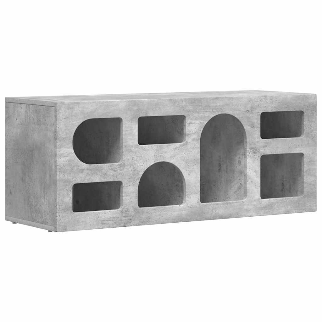 vidaXL TV Cabinet ELST 100 x 35 x 40 cm Concrete Grey Engineered Wood
